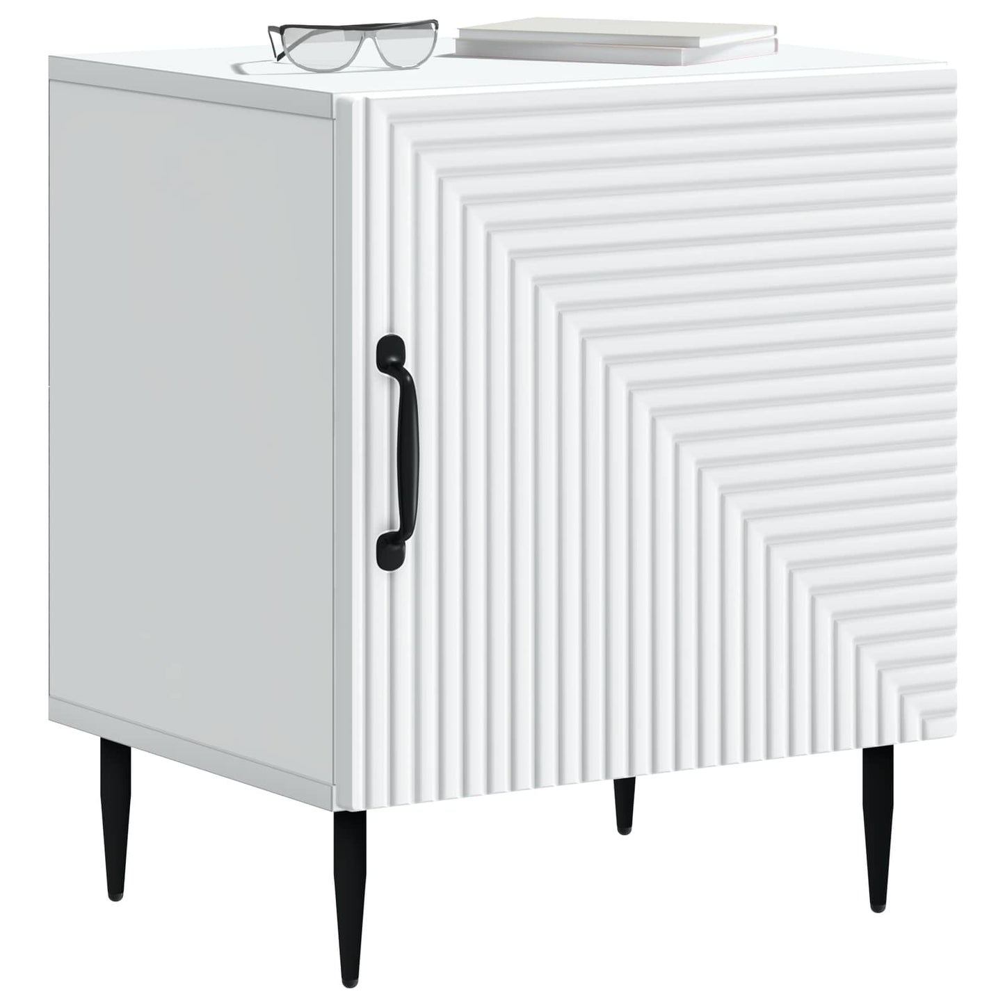 Bedside Cabinet 2 pcs White 43 x 34.5 x 50 cm Engineered Wood