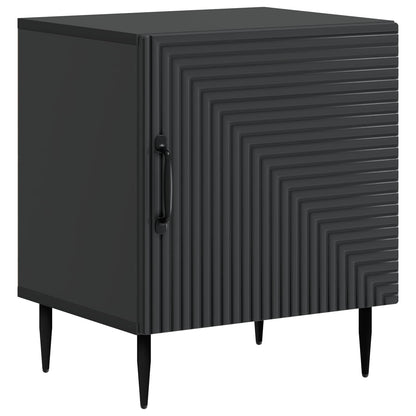 Bedside Cabinet Black 43 x 34.5 x 50 cm Engineered Wood