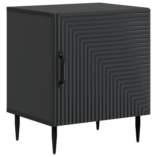Bedside Cabinet Black 43 x 34.5 x 50 cm Engineered Wood