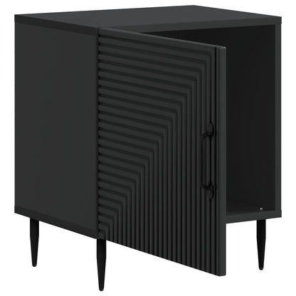 Bedside Cabinet Black 43 x 34.5 x 50 cm Engineered Wood