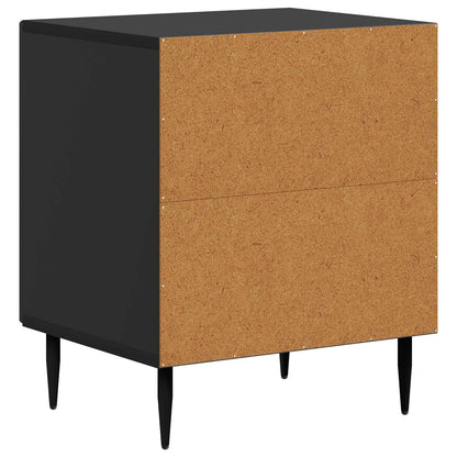 Bedside Cabinet Black 43 x 34.5 x 50 cm Engineered Wood