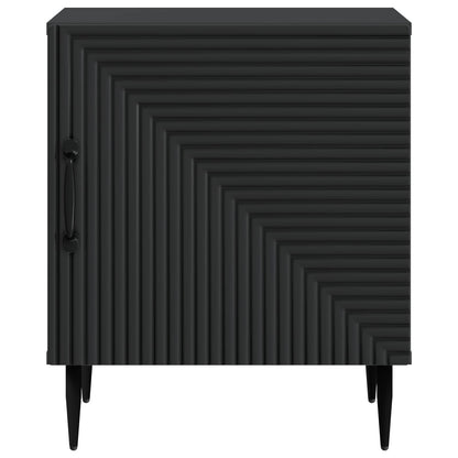Bedside Cabinet Black 43 x 34.5 x 50 cm Engineered Wood