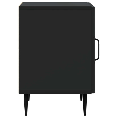 Bedside Cabinet Black 43 x 34.5 x 50 cm Engineered Wood
