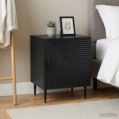 Bedside Cabinet 2 pcs Black 43 x 34.5 x 50 cm Engineered Wood