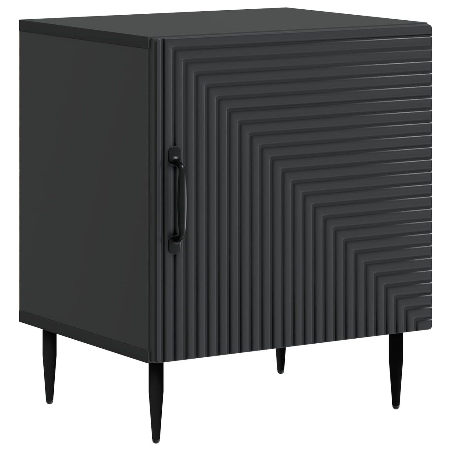 Bedside Cabinet 2 pcs Black 43 x 34.5 x 50 cm Engineered Wood
