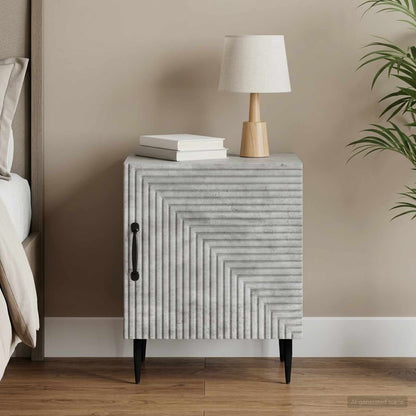Bedside Cabinet Concrete Grey 43 x 34.5 x 50 cm Engineered Wood