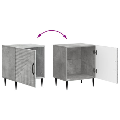 Bedside Cabinet Concrete Grey 43 x 34.5 x 50 cm Engineered Wood