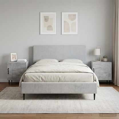 Bedside Cabinet 2 pcs Concrete Grey 43 x 34.5 x 50 cm