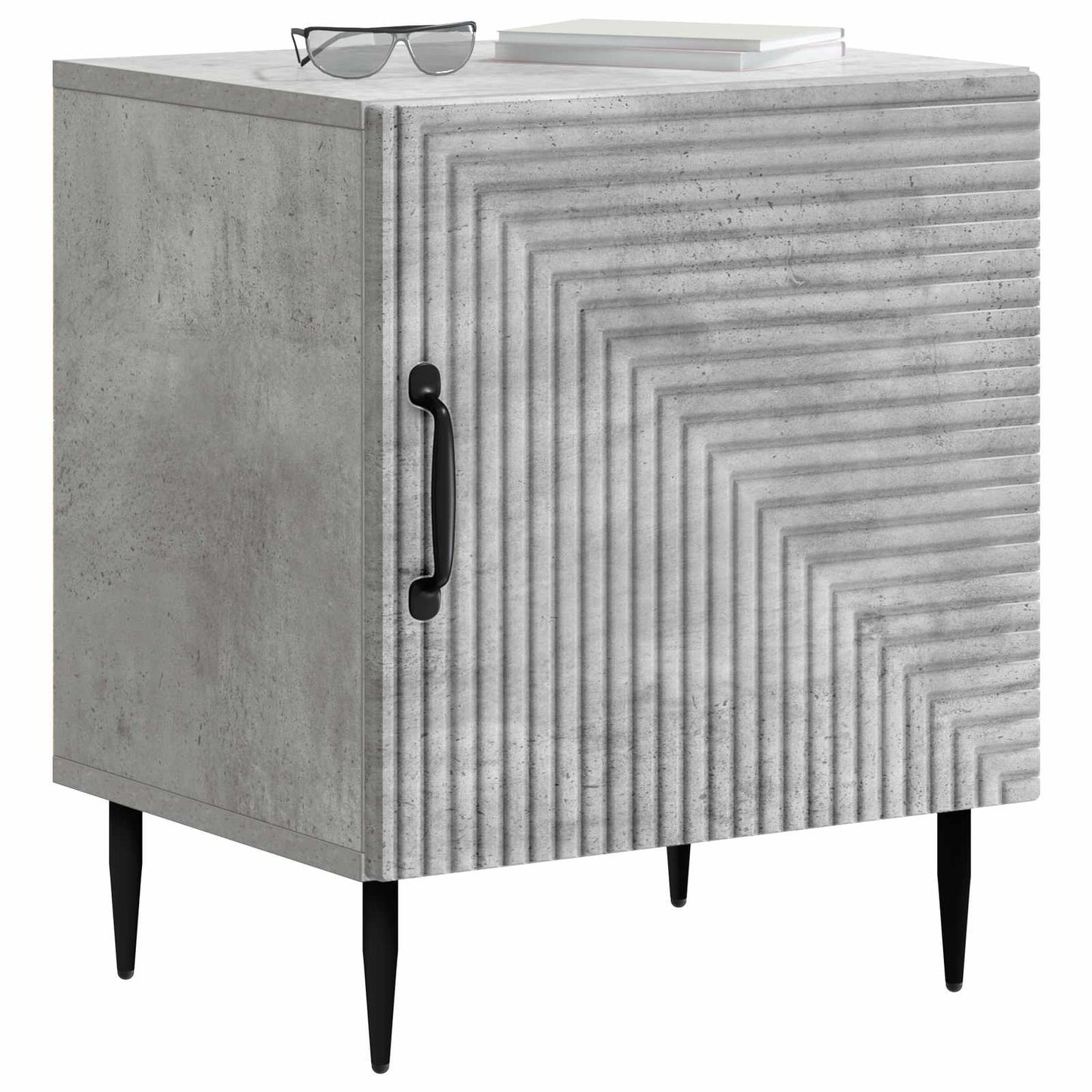 Bedside Cabinet 2 pcs Concrete Grey 43 x 34.5 x 50 cm