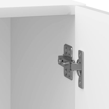 Bedside Cabinet High Gloss White 43 x 34.5 x 50 cm