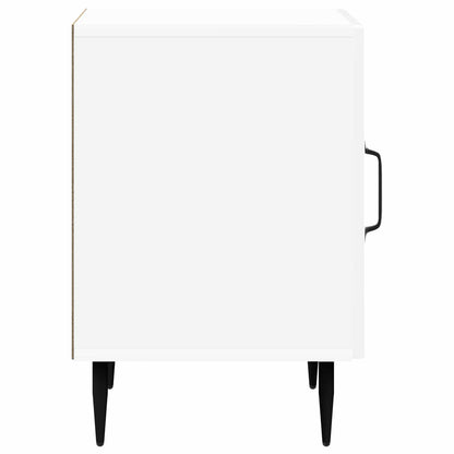 Bedside Cabinet 2 pcs High Gloss White 43 x 34.5 x 50 cm