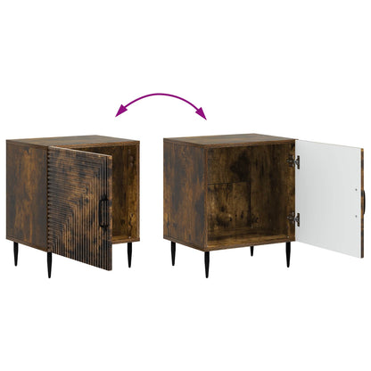 Bedside Cabinet Smoked Oak 43 x 34.5 x 50 cm Engineered Wood