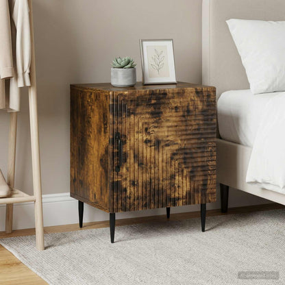 Bedside Cabinet 2 pcs Smoked Oak 43 x 34.5 x 50 cm