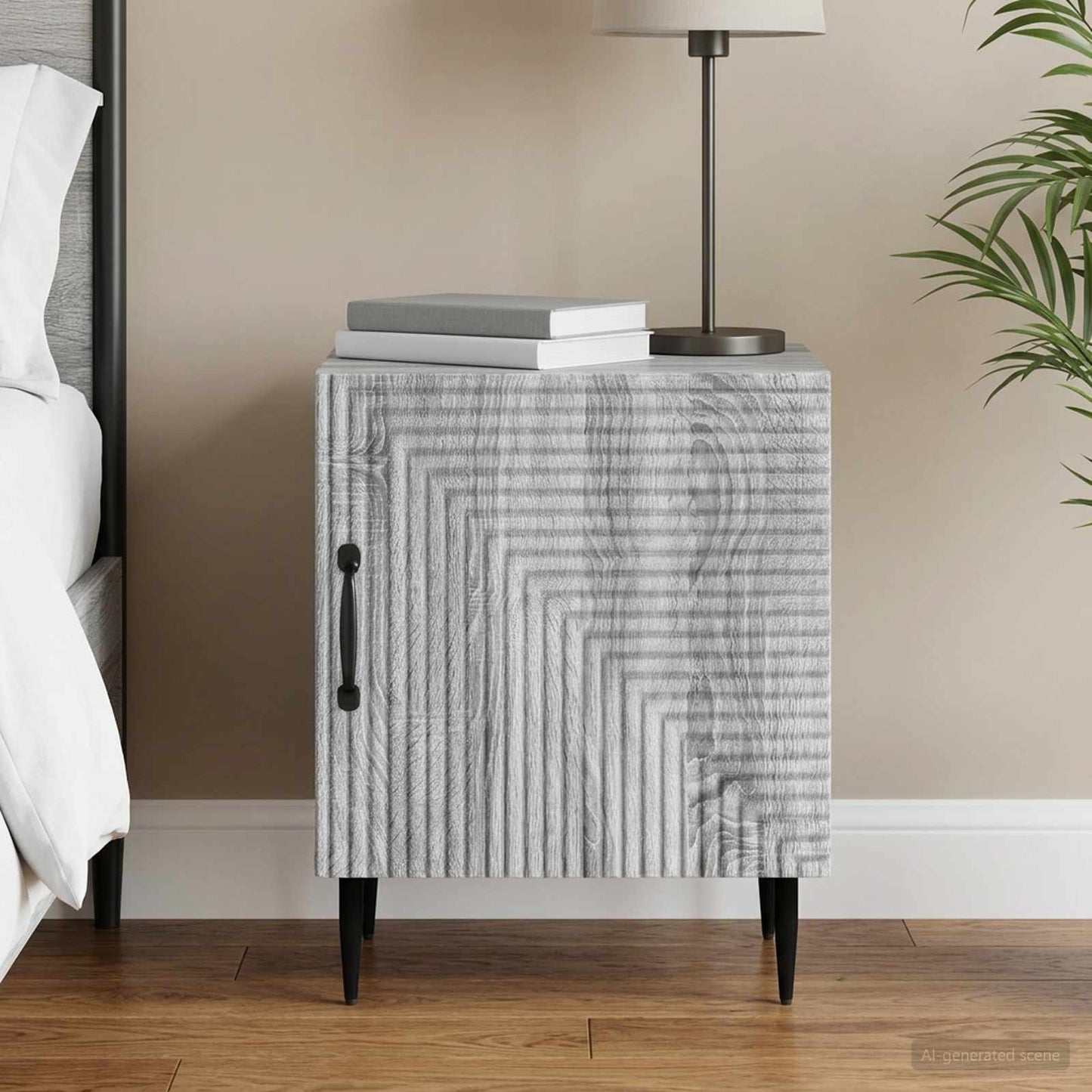Bedside Cabinet Grey Sonoma 43 x 34.5 x 50 cm Engineered Wood