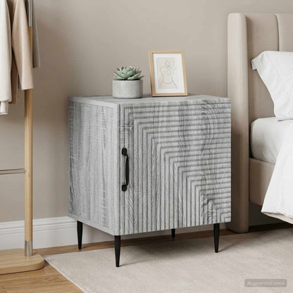 Bedside Cabinet 2 pcs Grey Sonoma 43 x 34.5 x 50 cm