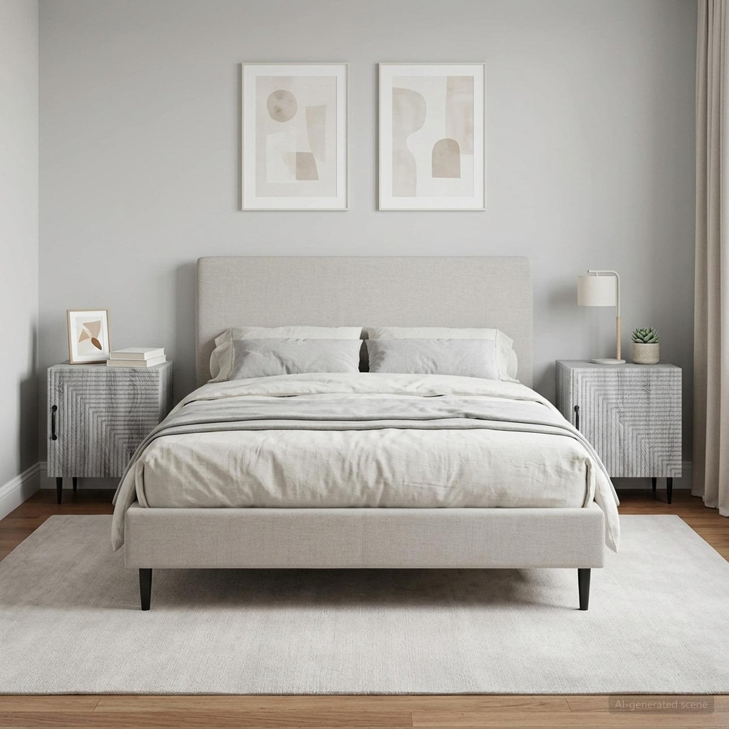 Bedside Cabinet 2 pcs Grey Sonoma 43 x 34.5 x 50 cm