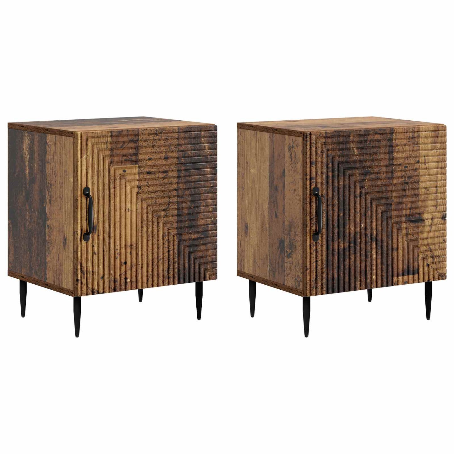 Bedside Cabinet 2 pcs Old Wood 43 x 34.5 x 50 cm