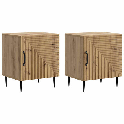 Bedside Cabinet 2 pcs Artisan Oak 43 x 34.5 x 50 cm