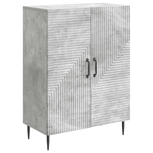 Sideboard Concrete Grey 66 x 34.5 x 89.5 cm Engineered Wood