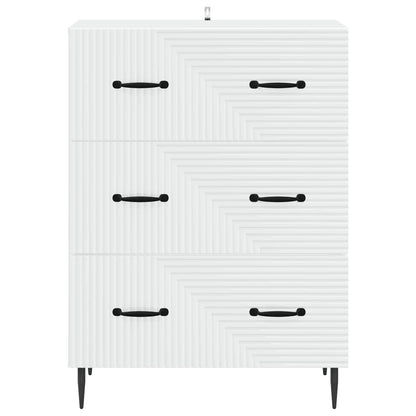 Drawer Cabinet White 66 x 34.5 x 89.5 cm Engineered Wood