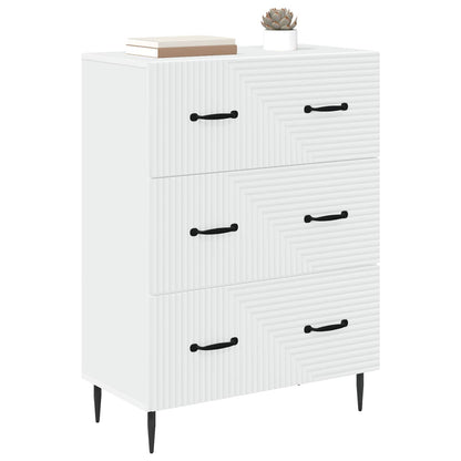 Drawer Cabinet White 66 x 34.5 x 89.5 cm Engineered Wood