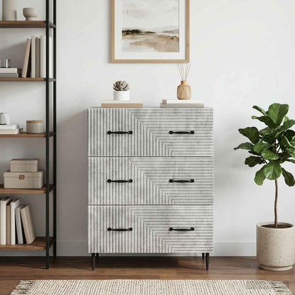 Drawer Cabinet Concrete Grey 66 x 34.5 x 89.5 cm