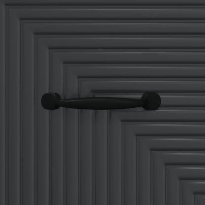 Drawer Cabinet Black 33 x 34.5 x 89.5 cm Engineered Wood