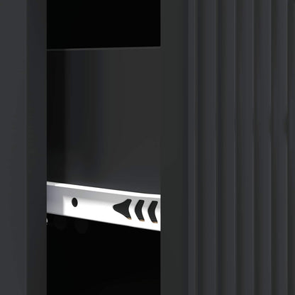 Drawer Cabinet Black 33 x 34.5 x 89.5 cm Engineered Wood