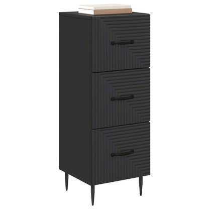 Drawer Cabinet Black 33 x 34.5 x 89.5 cm Engineered Wood