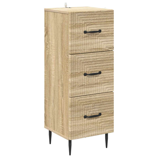 Drawer Cabinet Sonoma Oak 33 x 34.5 x 89.5 cm Engineered Wood
