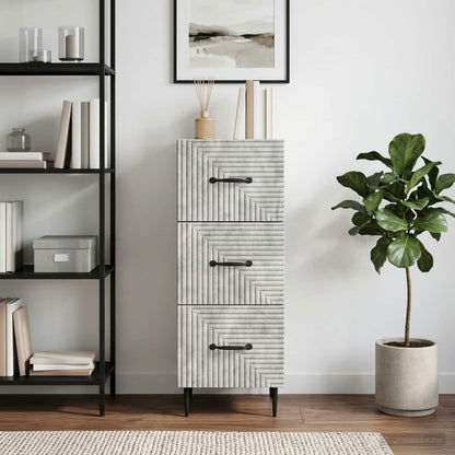Drawer Cabinet Concrete Grey 33 x 34.5 x 89.5 cm