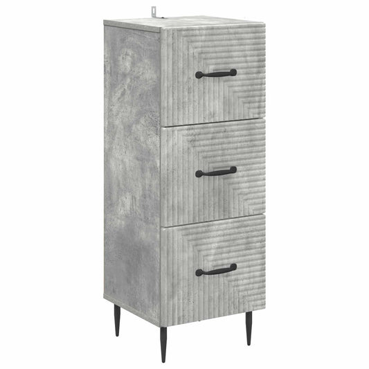 Drawer Cabinet Concrete Grey 33 x 34.5 x 89.5 cm