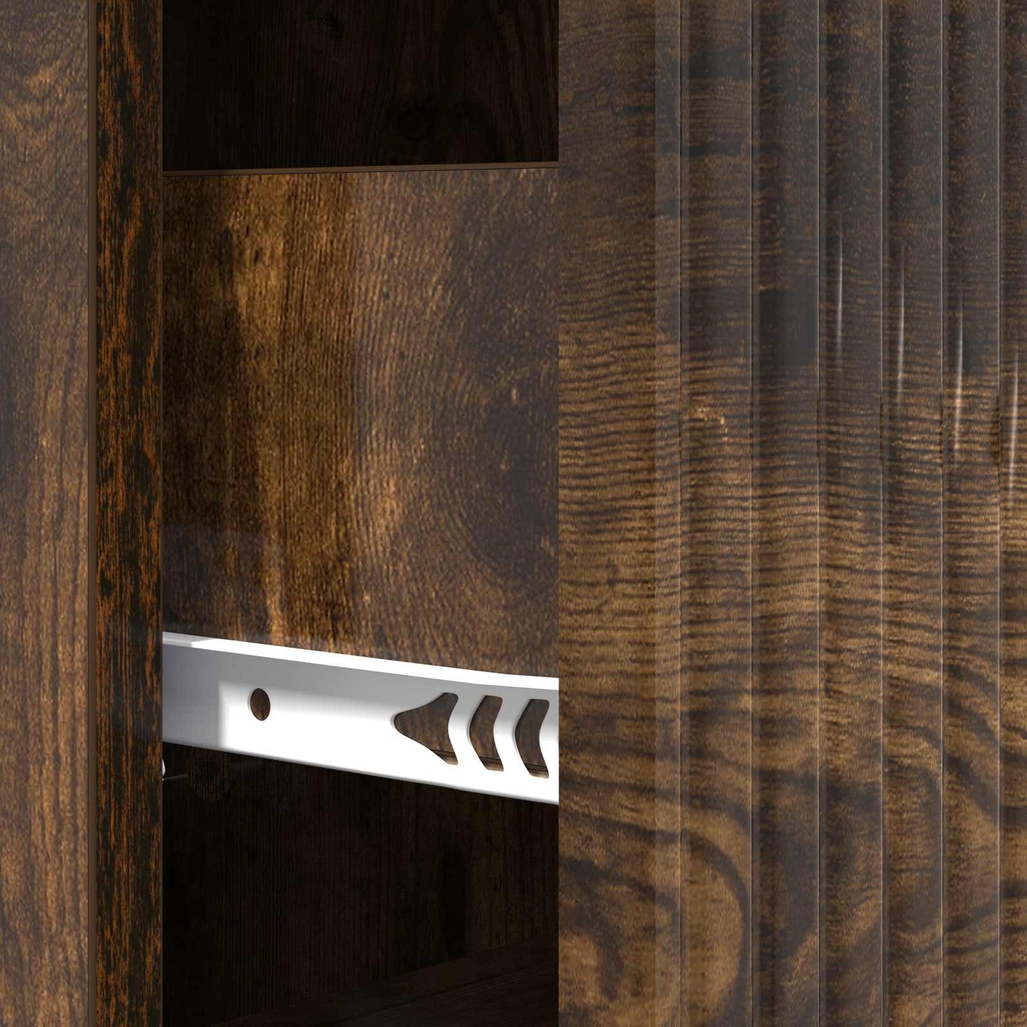 Drawer Cabinet Smoked Oak 33 x 34.5 x 89.5 cm Engineered Wood