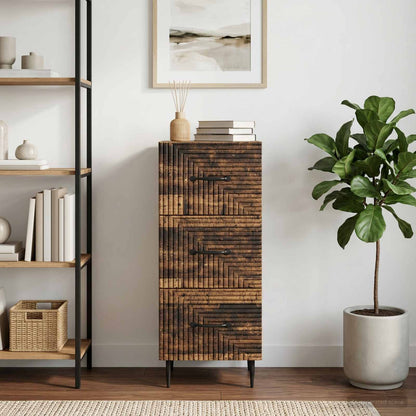 Drawer Cabinet Old Wood 33 x 34.5 x 89.5 cm Engineered Wood