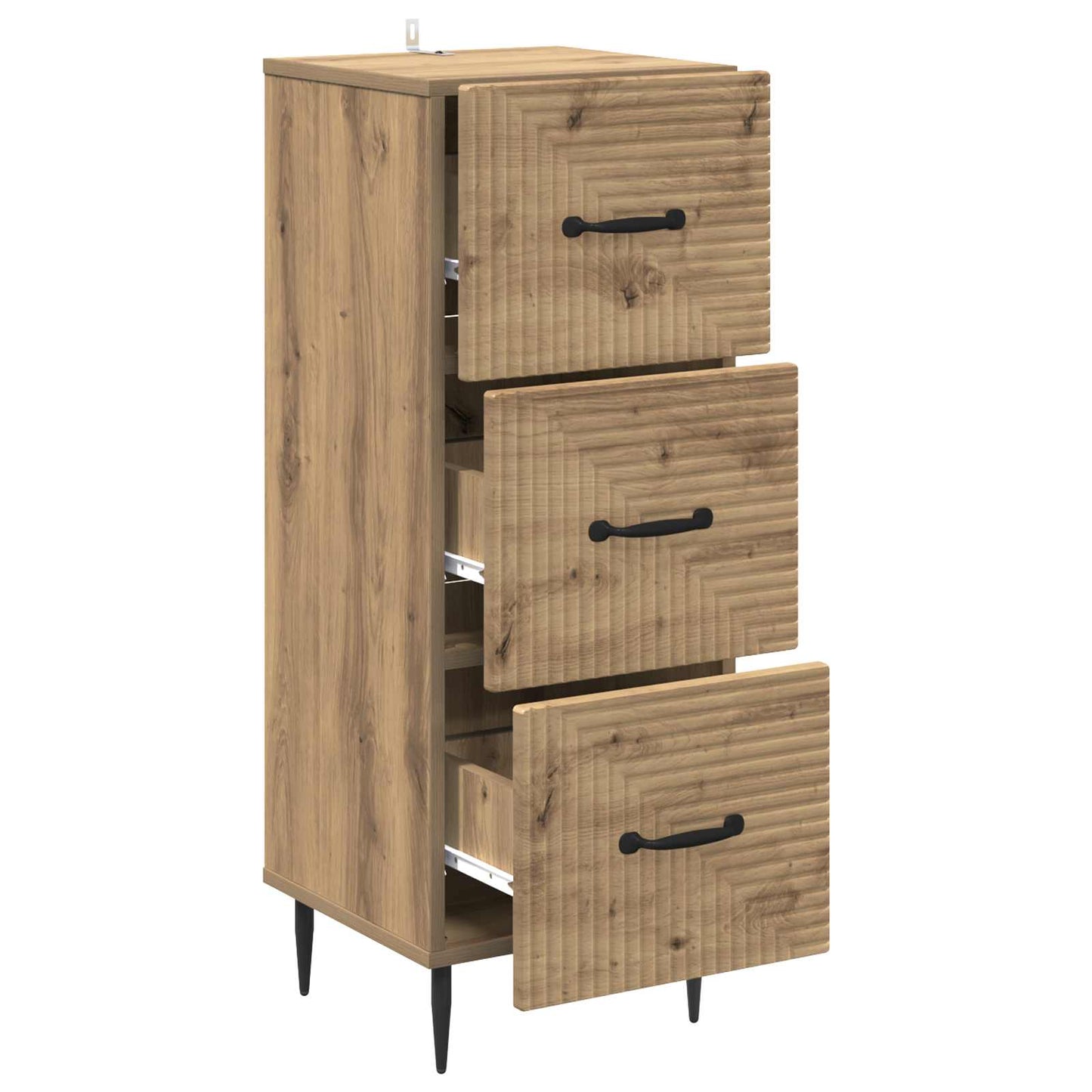Drawer Cabinet Artisan Oak 33 x 34.5 x 89.5 cm Engineered Wood