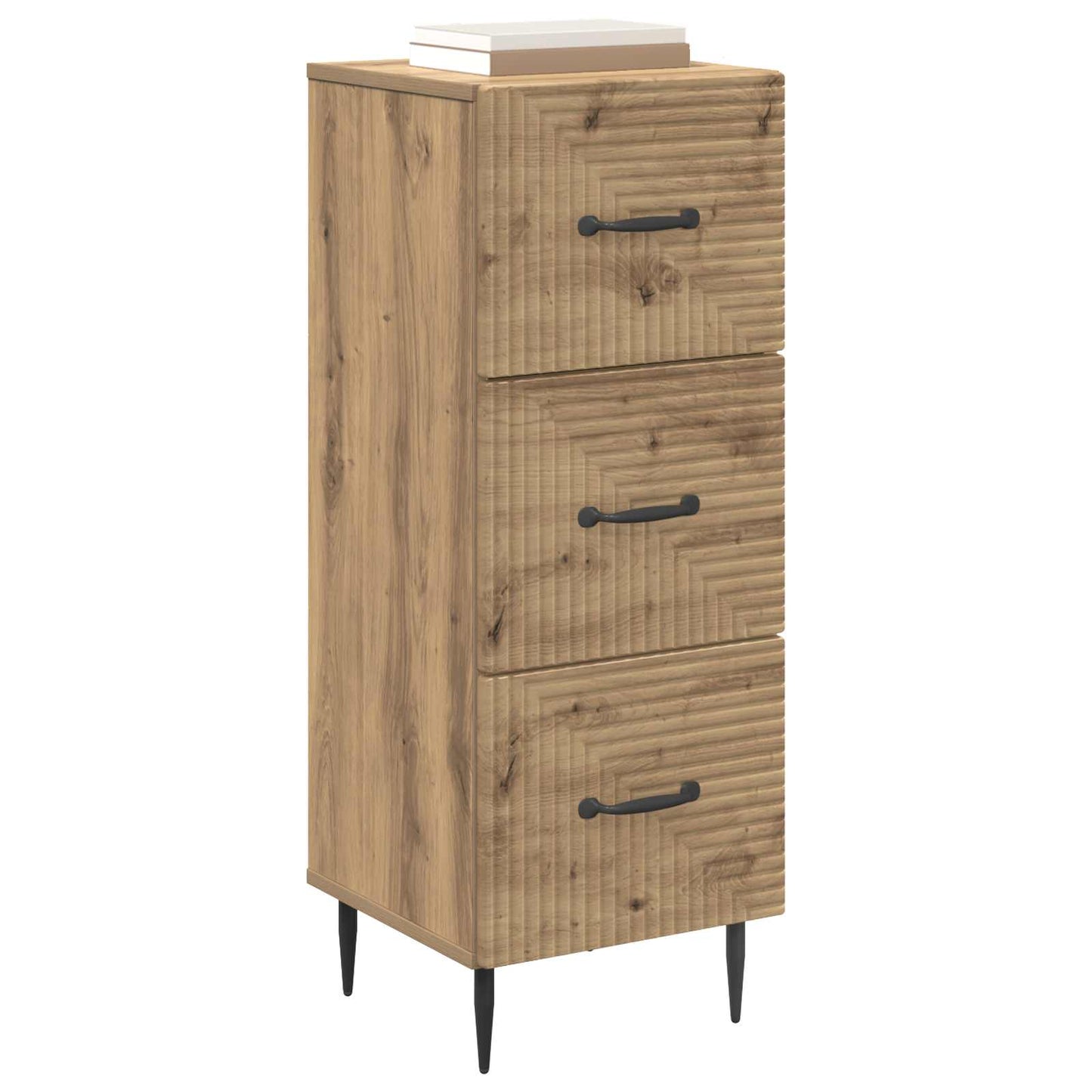 Drawer Cabinet Artisan Oak 33 x 34.5 x 89.5 cm Engineered Wood