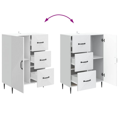 Sideboard White 66 x 34.5 x 89.5 cm Engineered Wood