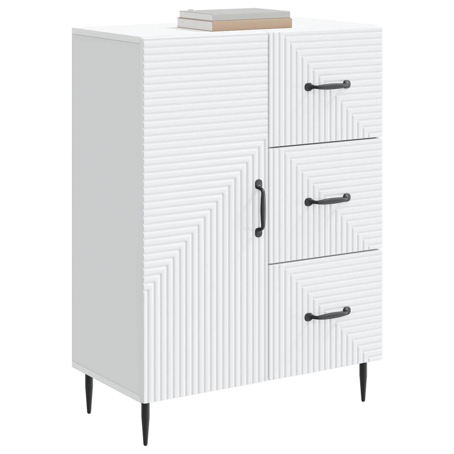 Sideboard White 66 x 34.5 x 89.5 cm Engineered Wood