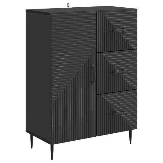 Sideboard with Drawer Black 66 x 34.5 x 89.5 cm Engineered Wood