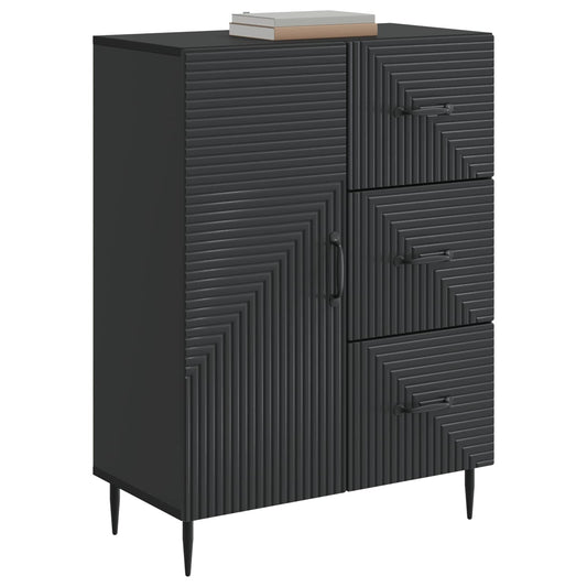 Sideboard with Drawer Black 66 x 34.5 x 89.5 cm Engineered Wood