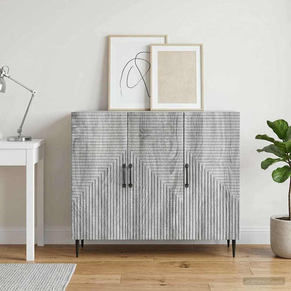 Sideboard Grey Sonoma 89 x 34.5 x 80 cm Engineered Wood