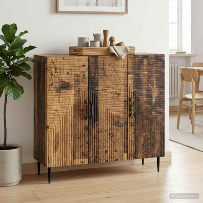 Sideboard Old Wood 89 x 34.5 x 80 cm Engineered Wood