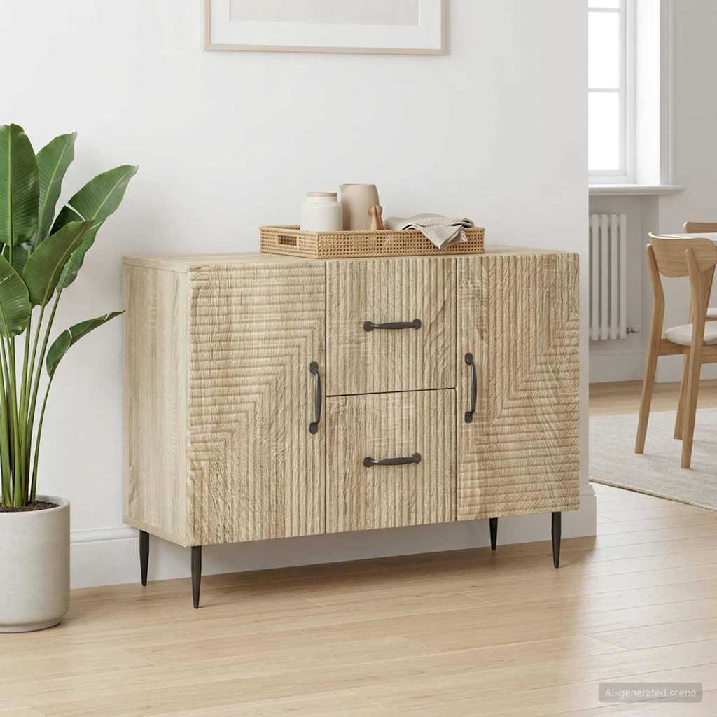 Sideboard Sonoma Oak 89 x 34.5 x 60 cm Engineered Wood