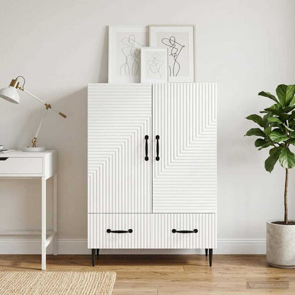 Sideboard White 66 x 34.5 x 95 cm Engineered Wood