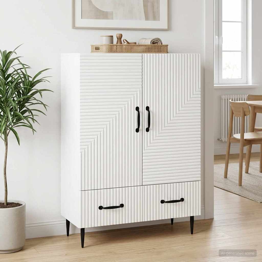Sideboard White 66 x 34.5 x 95 cm Engineered Wood