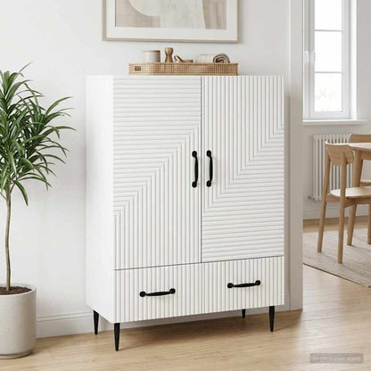 Sideboard White 66 x 34.5 x 95 cm Engineered Wood