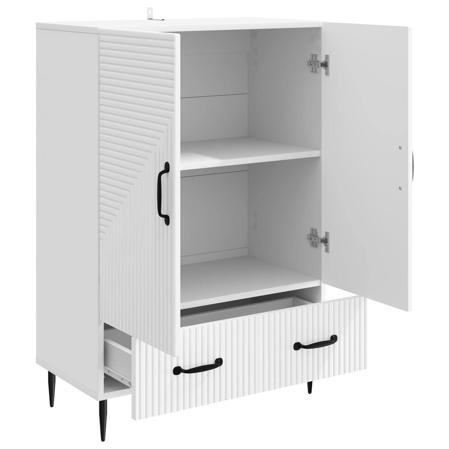 Sideboard White 66 x 34.5 x 95 cm Engineered Wood
