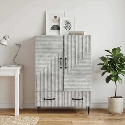 Sideboard Concrete Grey 66 x 34.5 x 95 cm Engineered Wood