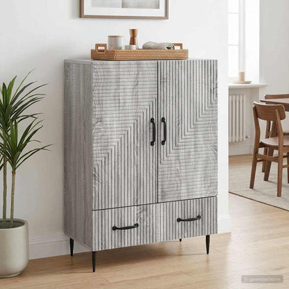 Sideboard Grey Sonoma 66 x 34.5 x 95 cm Engineered Wood