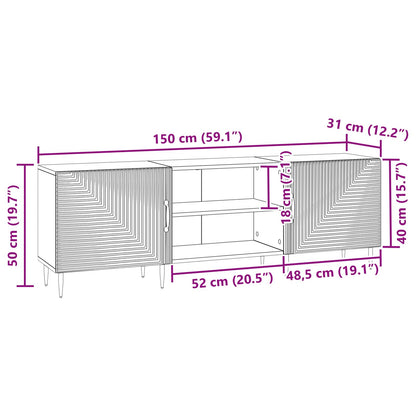 TV Cabinet Concrete Grey 150 x 31 x 50 cm Engineered Wood